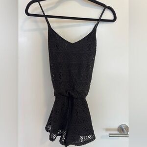 Streetwear Society Black Lace Romper